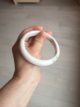Load image into Gallery viewer, 63.5mm Certified Type A 100% Natural sunny green/white Jadeite Jade bangle BL11-4017