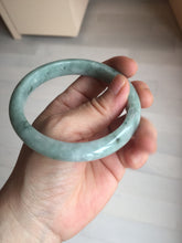 Load image into Gallery viewer, 59.2mm certified Type A 100% Natural dark green gray light purple Jadeite Jade bangle PJ87-6652