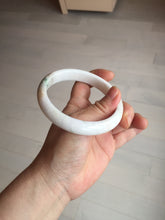 Load image into Gallery viewer, 63.5mm Certified Type A 100% Natural sunny green/white Jadeite Jade bangle BL11-4017