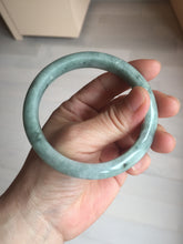 Load image into Gallery viewer, 59.2mm certified Type A 100% Natural dark green gray light purple Jadeite Jade bangle PJ87-6652
