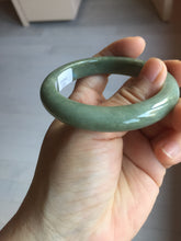 Load image into Gallery viewer, 52.5mm certified 100% natural Type A green gray black jadeite bangle PD172-6297