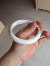 Load image into Gallery viewer, 63.5mm Certified Type A 100% Natural sunny green/white Jadeite Jade bangle BL11-4017