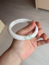 Load image into Gallery viewer, 63.5mm Certified Type A 100% Natural sunny green/white Jadeite Jade bangle BL11-4017