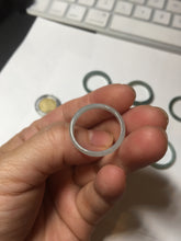 Load image into Gallery viewer, 19.4mm size 9 1/2 100% natural type A icy watery green/blue slim style Guatemala jadeite jade band ring group BP70