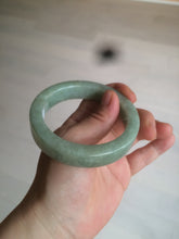 Load image into Gallery viewer, 55.7mm certified type A 100% Natural light green/gray square style Jadeite Jade bangle AX100-1500