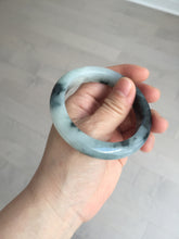 Load image into Gallery viewer, 54mm Certified Type A 100% Natural icy watery dark green/white//black Jadeite Jade bangle BM7-8579