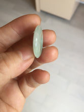 Load image into Gallery viewer, 23.5-27.7mm 100% Natural apple green/white jadeite Jade Safety Guardian Button(donut) Pendant group BK112