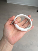Load image into Gallery viewer, 63.5mm Certified Type A 100% Natural sunny green/white Jadeite Jade bangle BL11-4017
