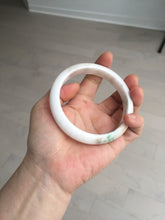 Load image into Gallery viewer, 63.5mm Certified Type A 100% Natural sunny green/white Jadeite Jade bangle BL11-4017