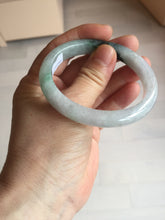 Load image into Gallery viewer, 51.5mm certified Type A 100% Natural sunny green purple oval Jadeite Jade bangle BN43-5137