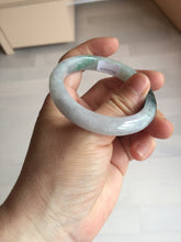 Load image into Gallery viewer, 51.5mm certified Type A 100% Natural sunny green purple oval Jadeite Jade bangle BN43-5137
