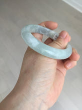 Load image into Gallery viewer, 54.5mm 100% natural type A icy watery light green/brown/black seaweed jadeite jade bangle Y154-5248