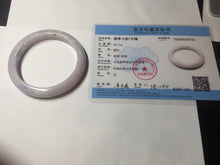 Load image into Gallery viewer, 57.5mm certified 100% natural type A light green/purple/yellow(FU LU SHOU) jadeite jade bangle BN82-8715