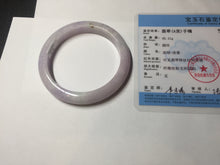 Load image into Gallery viewer, 57.5mm certified 100% natural type A light green/purple/yellow(FU LU SHOU) jadeite jade bangle BN82-8715