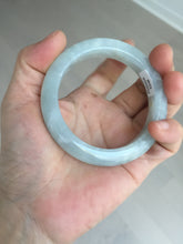 Load image into Gallery viewer, 54.5mm 100% natural type A icy watery light green/brown/black seaweed jadeite jade bangle Y154-5248