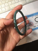 Load image into Gallery viewer, 58.4mm Certified Type A 100% Natural dark green/blue/gray/black Guatemala Jadeite bangle AZ169-3456