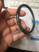 Load image into Gallery viewer, 58.4mm Certified Type A 100% Natural dark green/blue/gray/black Guatemala Jadeite bangle AZ169-3456