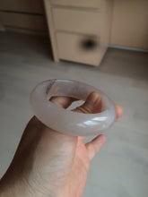 Load image into Gallery viewer, 52mm 100% natural icy light purple/pink Quartzite (Shetaicui jade) bangle SY54