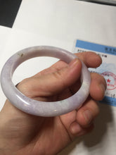 Load image into Gallery viewer, 57.5mm certified 100% natural type A light green/purple/yellow(FU LU SHOU) jadeite jade bangle BN82-8715