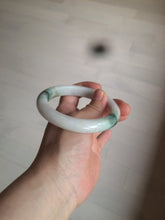 Load image into Gallery viewer, 59mm Certified 100% natural Type A green/white jadeite jade bangle AX99-4384