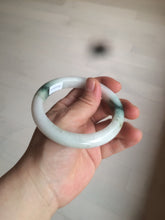Load image into Gallery viewer, 59mm Certified 100% natural Type A green/white jadeite jade bangle AX99-4384