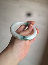 Load image into Gallery viewer, 59mm Certified 100% natural Type A green/white jadeite jade bangle AX99-4384
