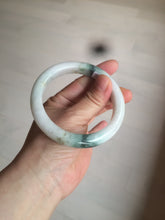 Load image into Gallery viewer, 59mm Certified 100% natural Type A green/white jadeite jade bangle AX99-4384