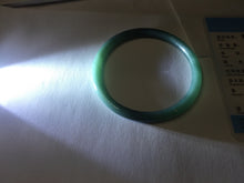 Load image into Gallery viewer, 56.7mm Certified Type A 100% Natura dark blue/green/gray/black Guatemala slim round cut Jadeite bangle AZ170-2448