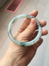 Load image into Gallery viewer, 57.2mm certified 100% natural Type A white sunny green dark green ink painting (水墨) round cut jadeite jade bangle PC158-3151