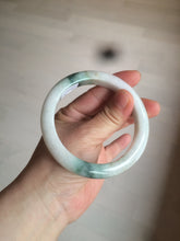 Load image into Gallery viewer, 59mm Certified 100% natural Type A green/white jadeite jade bangle AX99-4384
