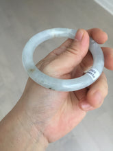 Load image into Gallery viewer, 54.7mm 100% natural type A icy watery light green/brown/black seaweed round cut jadeite jade bangle Q140-5253