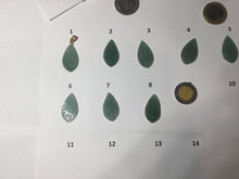 Load image into Gallery viewer, 100% natural type A light green blue carved Lotus waterdrop Guatemala jadeite pendant PA211