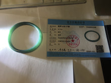 Load image into Gallery viewer, 56.7mm Certified Type A 100% Natura dark blue/green/gray/black Guatemala slim round cut Jadeite bangle AZ170-2448