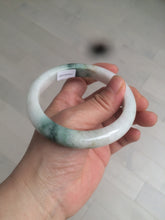 Load image into Gallery viewer, 59mm Certified 100% natural Type A green/white jadeite jade bangle AX99-4384