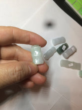 Load image into Gallery viewer, 100% Natural type A green/white/purple Jadeite Jade bamboo pendant group AC81