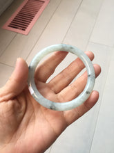 Load image into Gallery viewer, 58.5mm certified 100% natural Type A white dark green ink painting (水墨) jadeite jade bangle PC159-3152