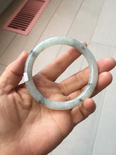 Load image into Gallery viewer, 58.5mm certified 100% natural Type A white dark green ink painting (水墨) jadeite jade bangle PC159-3152