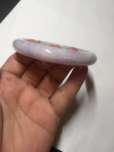 Load image into Gallery viewer, 57.5mm certified 100% natural type A light green/purple/yellow(FU LU SHOU) jadeite jade bangle BN82-8715