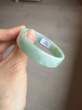 Load image into Gallery viewer, 52mm Certified Type A 100% Natural sunny green white square Jadeite Jade bangle AJ71-1346