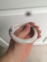 Load image into Gallery viewer, 59mm Certified 100% natural Type A green/white jadeite jade bangle AX99-4384