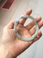 Load image into Gallery viewer, 58.5mm certified 100% natural Type A white dark green ink painting (水墨) round cut jadeite jade bangle PC160-3157