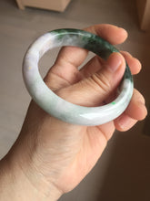 Load image into Gallery viewer, 55.5mm Certified 100% natural Type A dark green/purple Emerald Vale jadeite jade bangle PB94-8988