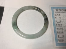 Load image into Gallery viewer, Sold! please don't order. THanks. 57mm certified type A 100% Natural green/brown/purple slim round cut jadeite jade bangle GL38-6-9010