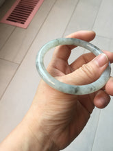 Load image into Gallery viewer, 58.5mm certified 100% natural Type A white dark green ink painting (水墨) round cut jadeite jade bangle PC160-3157