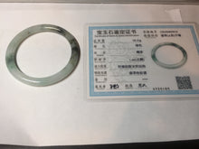 Load image into Gallery viewer, Sold! please don't order. THanks. 57mm certified type A 100% Natural green/brown/purple slim round cut jadeite jade bangle GL38-6-9010