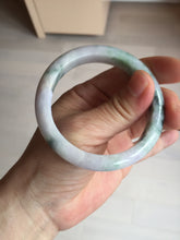 Load image into Gallery viewer, 53.5mm Certified type A 100% Natural sunny green/purple/yellow(Fu LU SHOU) Jadeite bangle BN42-5128