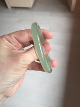 Load image into Gallery viewer, 51mm Certified 100% Natural icy white light yellow green gray slim round cut nephrite jade bangle HN160-8259