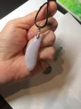 Load image into Gallery viewer, 100% natural type A light purple sunny green blessed melon(福瓜) Jadeite Jade pendant AC83