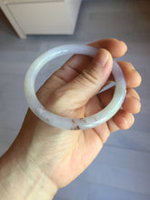 Load image into Gallery viewer, 58mm certified Type A 100% Natural white light purple red with brown red flying dandelions slim round cut Jadeite Jade bangle PE119-3719