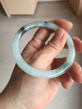 Load image into Gallery viewer, Sold! please don't order. THanks. 57mm certified type A 100% Natural green/brown/purple slim round cut jadeite jade bangle GL38-6-9010